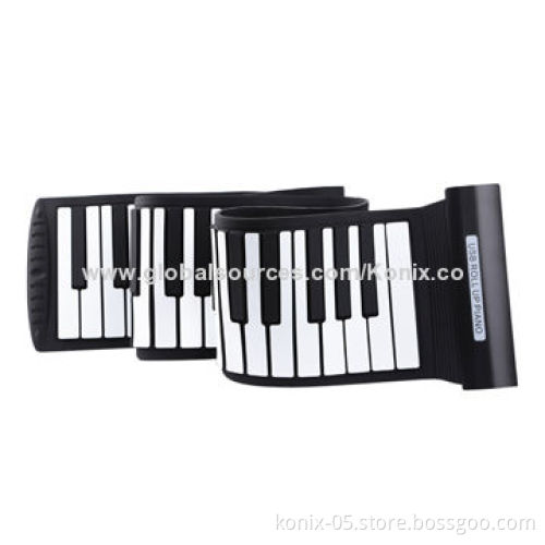 Portable mini 88 keys roll up piano with soft keyboard for kids